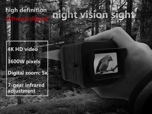 Monocular Nachtsicht 4k 36MP 2' NV3000C eingebaute Batterie des Li 5000mAh des Schirmes