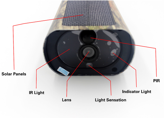 PR500W Wifi, welches die Kamera IP65 drahtloses 850nm LED 1080P Solar jagt