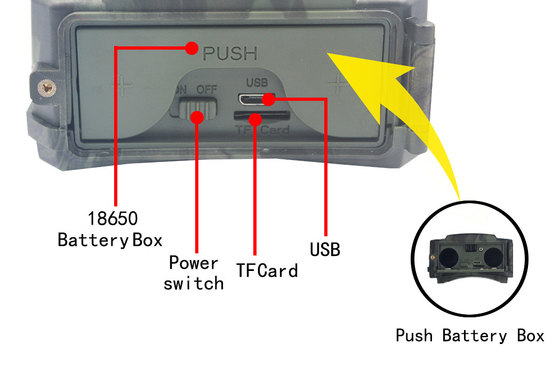 Jagd-Kamera i1296P IP54 Warterproof PIR PR300C WIFI drahtlose APP