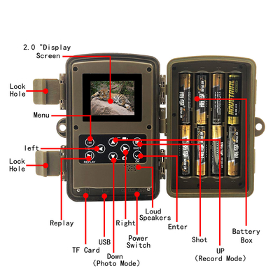 wasserdichte Jagdkamera PIR Night Vision High Difinition 1080P IP66