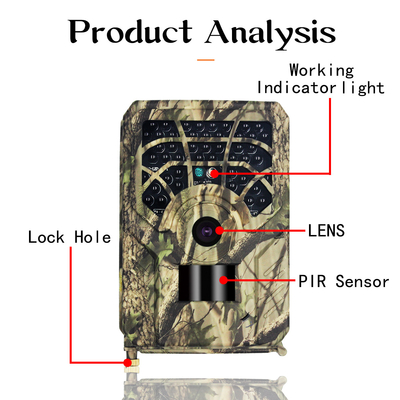 Wasserdichte 46pcs IR Lichter 720P PR300A Hunter Trail Camera IP54