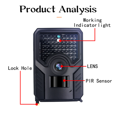 PR200B Hunter Trail Camera TF 12MP 1080P 49pcs IR LED hohes Difinition imprägniern