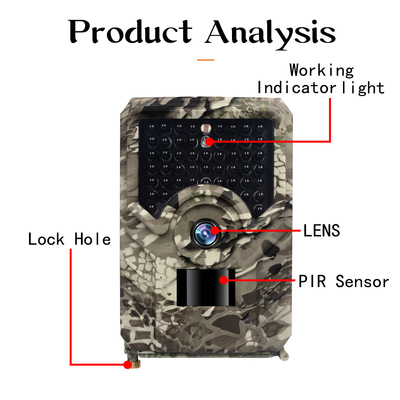 Wasserdichte Jagdkamera 16MP 1080P IP54 hintermit Nachtsicht 49pcs IR LED für Hinterim freien billiges Fokus Soem